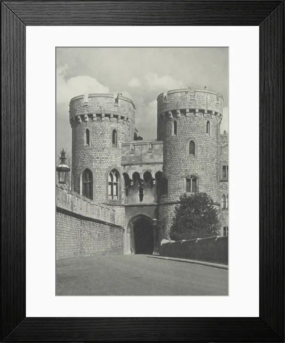 Framed Print : Windsor Castle. From the album: Photograph album - England, 1920s. Creator: Harry Moult Framed Print : Windsor Castle. From the album: Photograph album - England, 1920s. Creator: Harry Moult