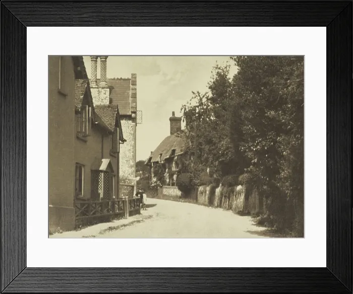 Framed Print : A country lane. From the album: Photograph album - England, 1920s. Creator: Harry Moult Framed Print : A country lane. From the album: Photograph album - England, 1920s. Creator: Harry Moult