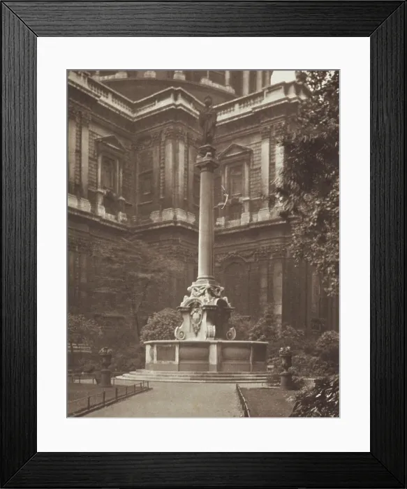 Framed Print : Paul's Cross. From the album: Photograph album - London, 1920s. Creator: Harry Moult Framed Print : Paul's Cross. From the album: Photograph album - London, 1920s. Creator: Harry Moult