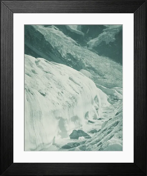 Framed Print : The Hockstetter Glacier and ice fall, Mt Cook district. From the album: Record Pictures... 1920s. Creator: Harry Moult Framed Print : The Hockstetter Glacier and ice fall, Mt Cook district. From the album: Record Pictures... 1920s. Creator: Harry Moult