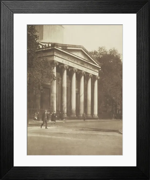Framed Print : St Pancras Church. From the album: Photograph album - London, 1920s. Creator: Harry Moult Framed Print : St Pancras Church. From the album: Photograph album - London, 1920s. Creator: Harry Moult