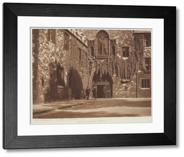 Framed Print : The entrance to the cloisters, Westminster Abbey. From the album: Photograph album - London, 1920s. Creator: Harry Moult Framed Print : The entrance to the cloisters, Westminster Abbey. From the album: Photograph album - London, 1920s. Creator: Harry Moult