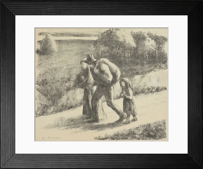 Framed Print : Les Trimardeurs (The vagabonds), 1896. Creator: Camille Pissarro Framed Print : Les Trimardeurs (The vagabonds), 1896. Creator: Camille Pissarro