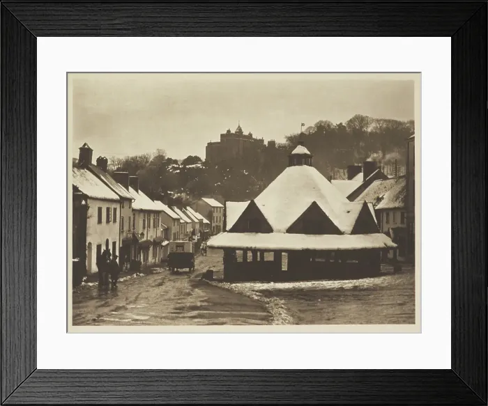 Framed Print : [Snow on cottages]. From the album: Photograph album - England, 1920s. Creator: Harry Moult