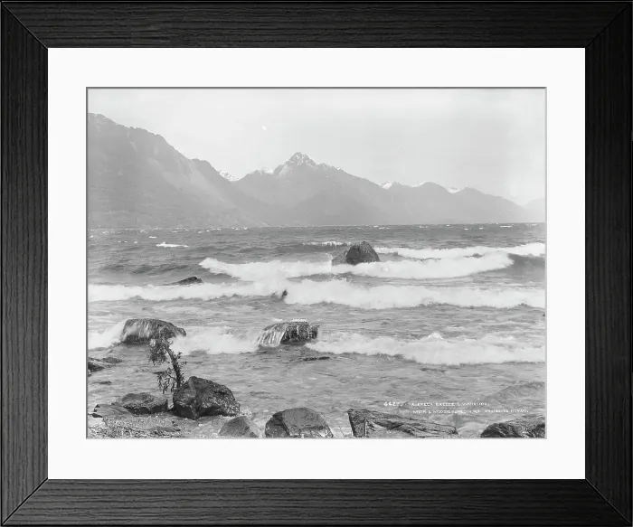 Framed Print : A fresh breeze, Lake Wakatipu, 1880s. Creator: Burton Brothers Framed Print : A fresh breeze, Lake Wakatipu, 1880s. Creator: Burton Brothers