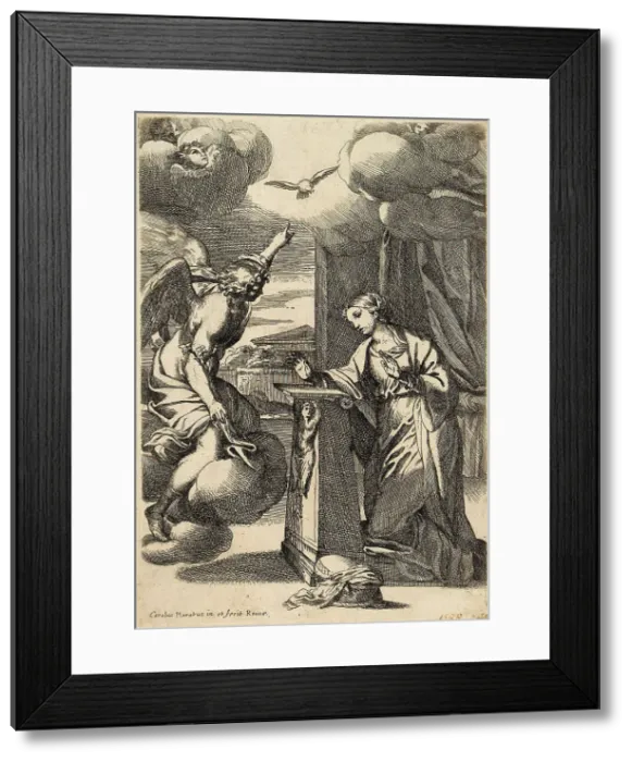 Framed Print : The Annunciation. Creator: Carlo Maratti Framed Print : The Annunciation. Creator: Carlo Maratti