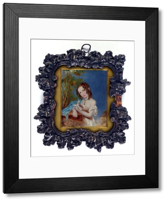 Framed Print : Untitled [portrait of Miss Dugdale], 15 August 1835. Creator: Philip Augustus Barnard