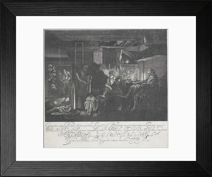 Framed Print : Jupiter and Mercury in the house of Philemon and Baucis, 1612. Creator: Hendrik Goudt Framed Print : Jupiter and Mercury in the house of Philemon and Baucis, 1612. Creator: Hendrik Goudt