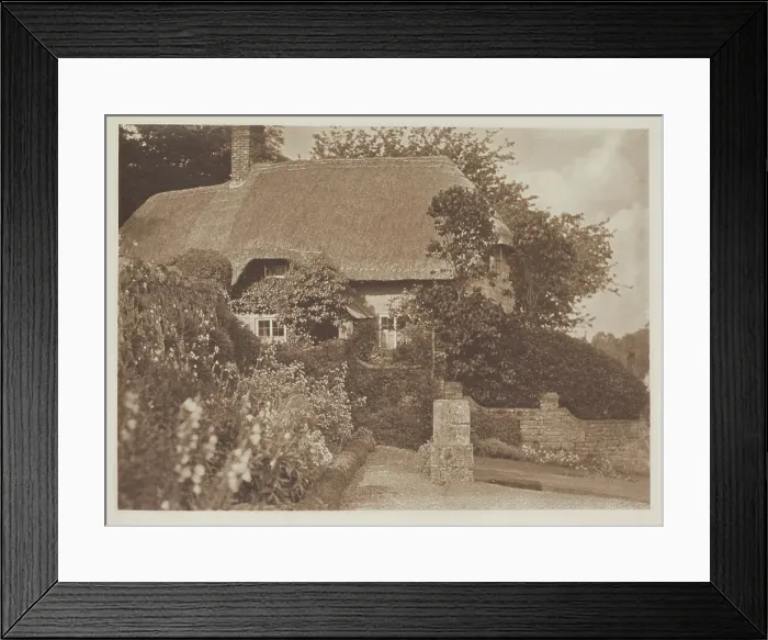 Framed Print : Old English cottage. From the album: Photograph album - England, 1920s. Creator: Harry Moult Framed Print : Old English cottage. From the album: Photograph album - England, 1920s. Creator: Harry Moult