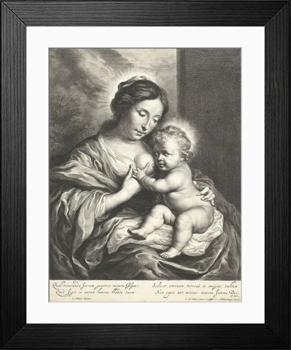 Framed Print : The Virgin with the Child, 1653-64. Creator: Cornelis van Dalen II Framed Print : The Virgin with the Child, 1653-64. Creator: Cornelis van Dalen II