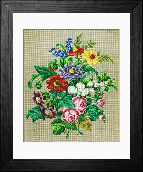 Framed Print : Needlework pattern, 1800-1900. Creator: A Nicolai Framed Print : Needlework pattern, 1800-1900. Creator: A Nicolai