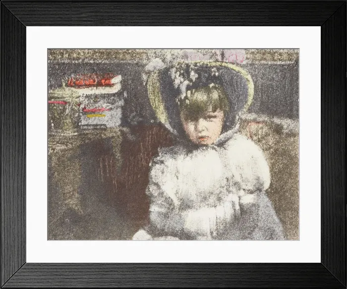 Framed Print : Portrait of a child. From the portfolio: Robert Demachy, c1890-1914. Creator: Robert Demachy Framed Print : Portrait of a child. From the portfolio: Robert Demachy, c1890-1914. Creator: Robert Demachy