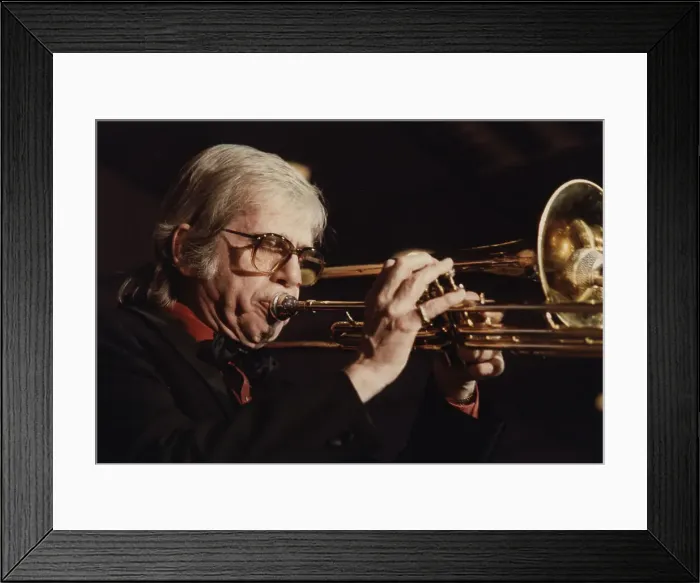 Framed Print : Bob Brookmeyer, Jazz Inn Party, Nordwijk, Netherlands, 1989. Creator: Brian Foskett Framed Print : Bob Brookmeyer, Jazz Inn Party, Nordwijk, Netherlands, 1989. Creator: Brian Foskett