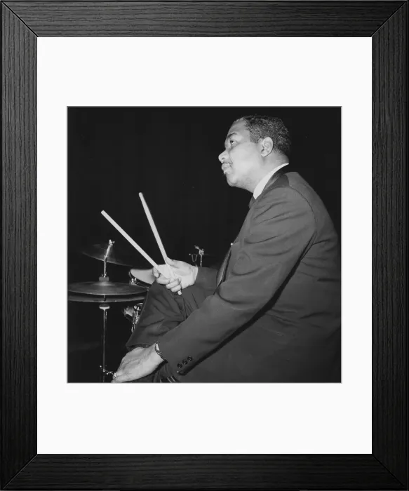 Framed Print : Gus Johnson, Finsbury Park Astoria, London 1962. Creator: Brian Foskett Framed Print : Gus Johnson, Finsbury Park Astoria, London 1962. Creator: Brian Foskett