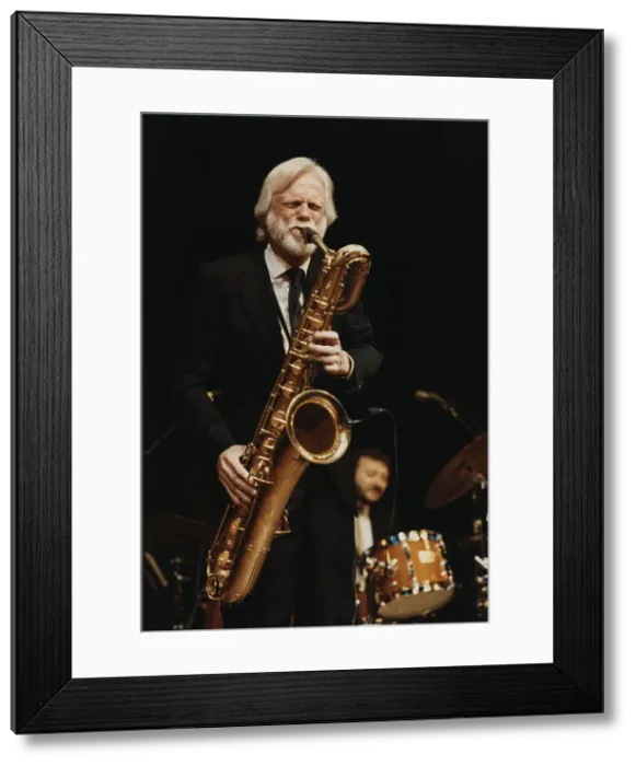Framed Print : Gerry Mulligan, North Sea Jazz Festival, The Hague, Netherlands, 1991. Creator: Brian Foskett Framed Print : Gerry Mulligan, North Sea Jazz Festival, The Hague, Netherlands, 1991. Creator: Brian Foskett