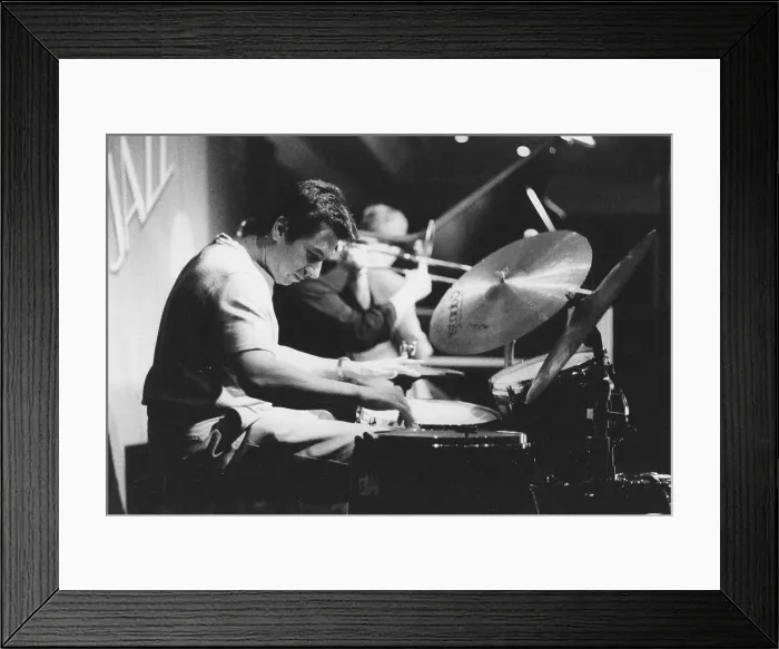Framed Print : Joe Ascione, Nairn Jazz Festival, 2002. Creator: Brian Foskett Framed Print : Joe Ascione, Nairn Jazz Festival, 2002. Creator: Brian Foskett
