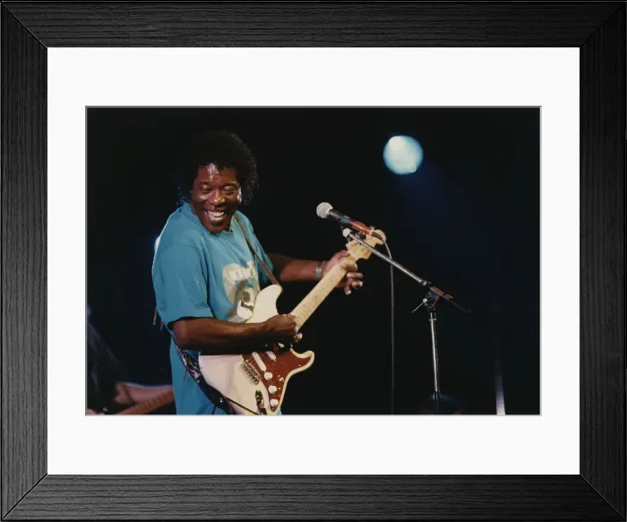 Framed Print : Buddy Guy, Cambridge Folk Festival, 1992. Creator: Brian Foskett Framed Print : Buddy Guy, Cambridge Folk Festival, 1992. Creator: Brian Foskett