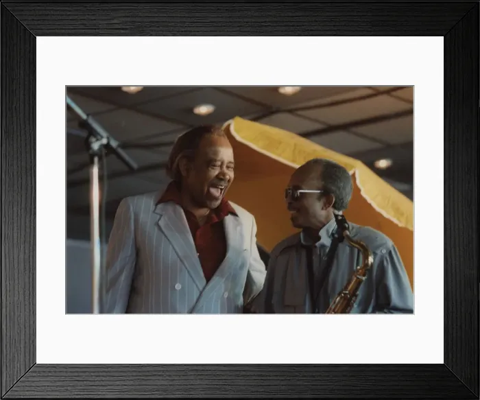 Framed Print : Harry Sweets Edison and Jimmy Heath, Jazz Inn Party, Nordwijk, Netherlands, 1989. Creator: Brian Foskett Framed Print : Harry Sweets Edison and Jimmy Heath, Jazz Inn Party, Nordwijk, Netherlands, 1989. Creator: Brian Foskett