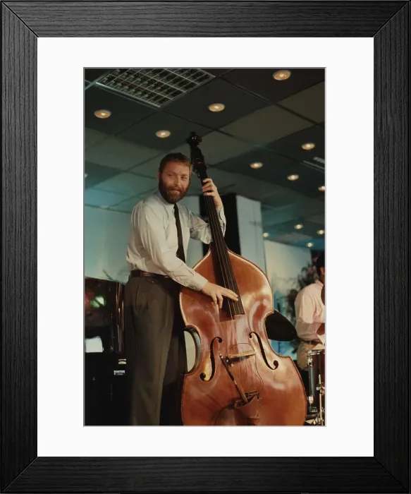 Framed Print : Dave Holland, Jazz Inn Party, Nordwijk, Netherlands, 1989. Creator: Brian Foskett Framed Print : Dave Holland, Jazz Inn Party, Nordwijk, Netherlands, 1989. Creator: Brian Foskett