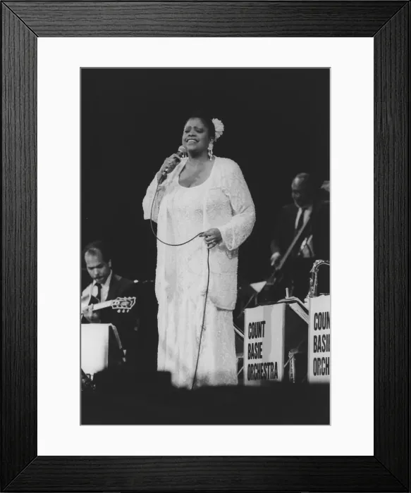Framed Print : Carmen Bradford, Count Basie Orchestra, London 1990. Creator: Brian Foskett Framed Print : Carmen Bradford, Count Basie Orchestra, London 1990. Creator: Brian Foskett