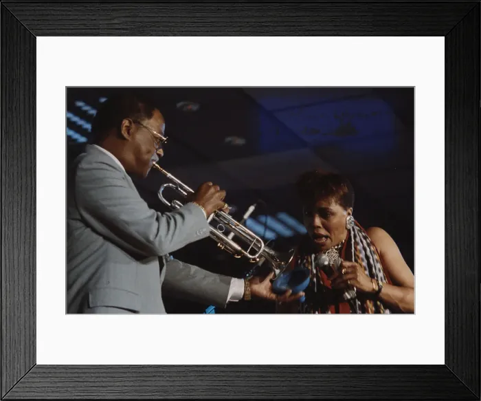 Framed Print : Dee Dee Bridgewater and Clark Terry, Jazz Inn Party, Nordwijk, Netherlands, 1989. Creator: Brian Foskett Framed Print : Dee Dee Bridgewater and Clark Terry, Jazz Inn Party, Nordwijk, Netherlands, 1989. Creator: Brian Foskett