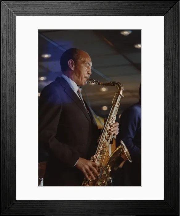 Framed Print : Harold Land, Jazz Inn Party, Nordwijk, Netherlands, 1989. Creator: Brian Foskett Framed Print : Harold Land, Jazz Inn Party, Nordwijk, Netherlands, 1989. Creator: Brian Foskett