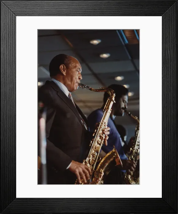 Framed Print : Harold Land, Jazz Inn Party, Nordwijk, Netherlands, 1989. Creator: Brian Foskett Framed Print : Harold Land, Jazz Inn Party, Nordwijk, Netherlands, 1989. Creator: Brian Foskett