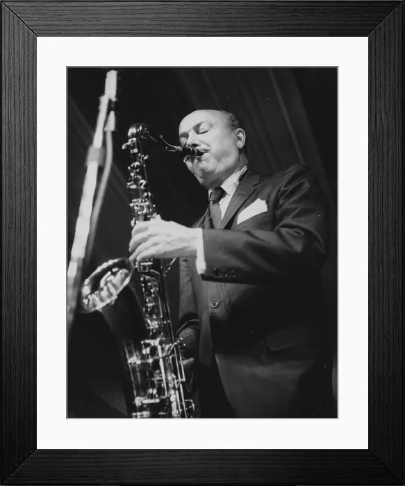 Framed Print : Bud Freeman, Daily Mail International Jazz Festival, Manchester, 1963. Creator: Brian Foskett Framed Print : Bud Freeman, Daily Mail International Jazz Festival, Manchester, 1963. Creator: Brian Foskett