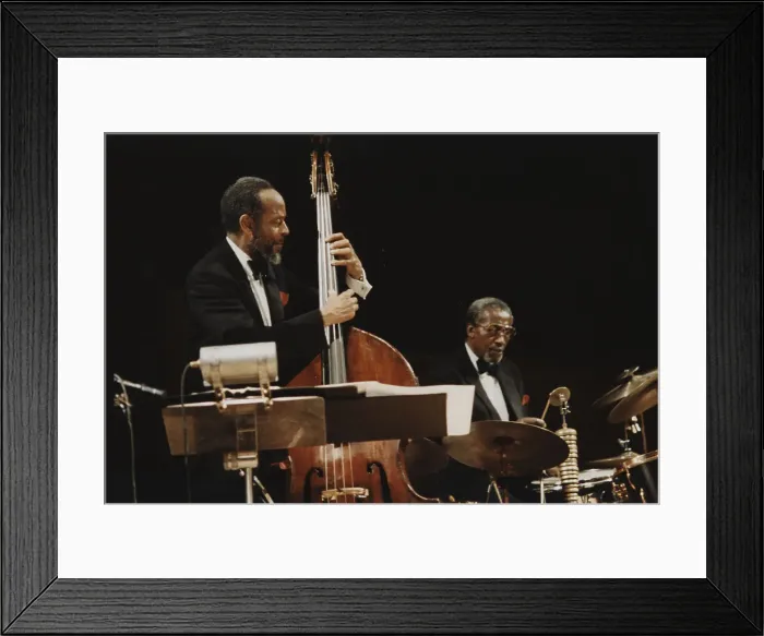 Framed Print : Percy Heath and Connie Kay, Royal Festival Hall, London, 1989. Creator: Brian Foskett Framed Print : Percy Heath and Connie Kay, Royal Festival Hall, London, 1989. Creator: Brian Foskett
