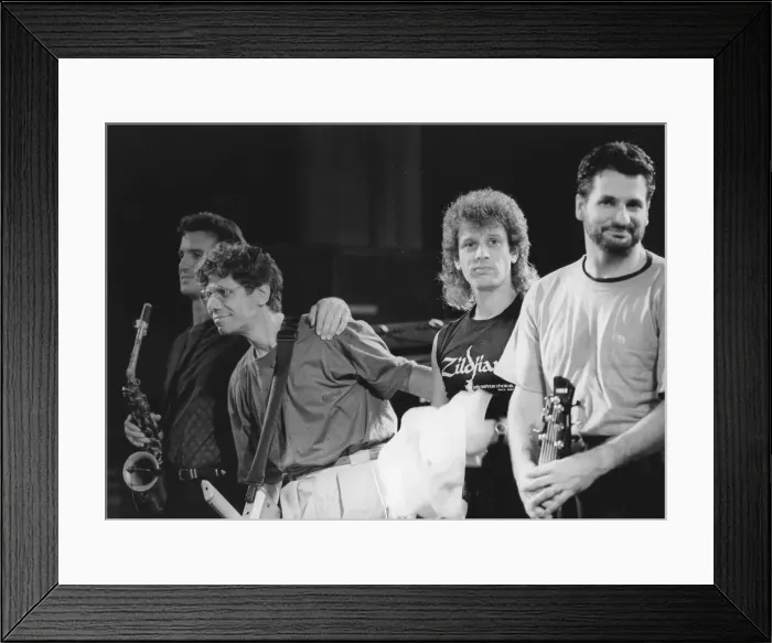 Framed Print : Chick Corea, Eric Marienthal, Dave Weckl, John Patitucci, Norwich, 1990. Creator: Brian Foskett Framed Print : Chick Corea, Eric Marienthal, Dave Weckl, John Patitucci, Norwich, 1990. Creator: Brian Foskett