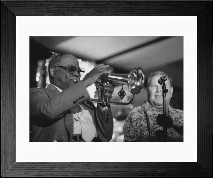 Framed Print : Clark Terry and Jack Sheldon, The March of Jazz, Clearwater Beach, Florida, 2000. Creator: Brian Foskett Framed Print : Clark Terry and Jack Sheldon, The March of Jazz, Clearwater Beach, Florida, 2000. Creator: Brian Foskett