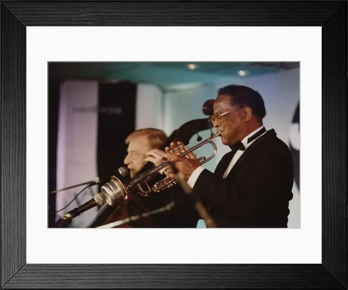 Framed Print : Clark Terry and Red Mitchell, Jazz Inn Party, Nordwijk, Netherlands, 1989. Creator: Brian Foskett Framed Print : Clark Terry and Red Mitchell, Jazz Inn Party, Nordwijk, Netherlands, 1989. Creator: Brian Foskett