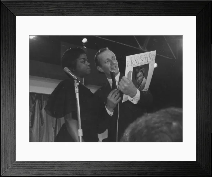 Framed Print : Ernestine Anderson and McDonald Hobley, Album Launch 1960. Creator: Brian Foskett Framed Print : Ernestine Anderson and McDonald Hobley, Album Launch 1960. Creator: Brian Foskett