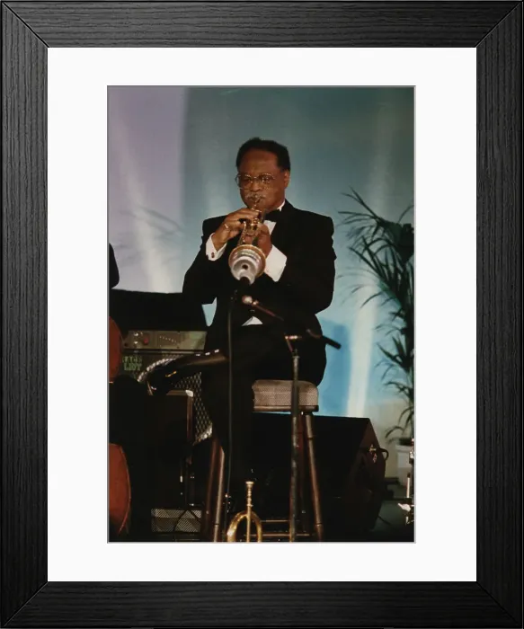 Framed Print : Clark Terry, Jazz Inn Party, Nordwijk, Netherlands, 1989. Creator: Brian Foskett Framed Print : Clark Terry, Jazz Inn Party, Nordwijk, Netherlands, 1989. Creator: Brian Foskett