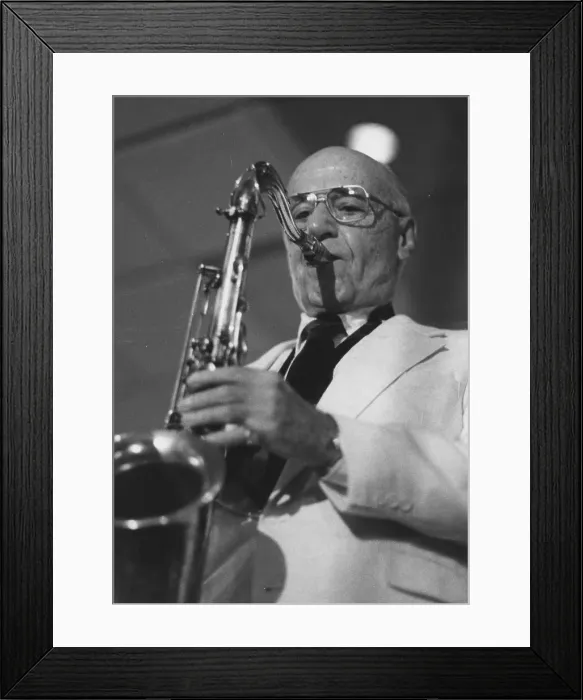 Framed Print : Flip Phillips, The March of Jazz, Clearwater Beach, Florida, 1997. Creator: Brian Foskett Framed Print : Flip Phillips, The March of Jazz, Clearwater Beach, Florida, 1997. Creator: Brian Foskett