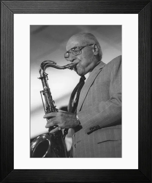 Framed Print : Flip Phillips, The March of Jazz, Clearwater Beach, Florida, 1997. Creator: Brian Foskett