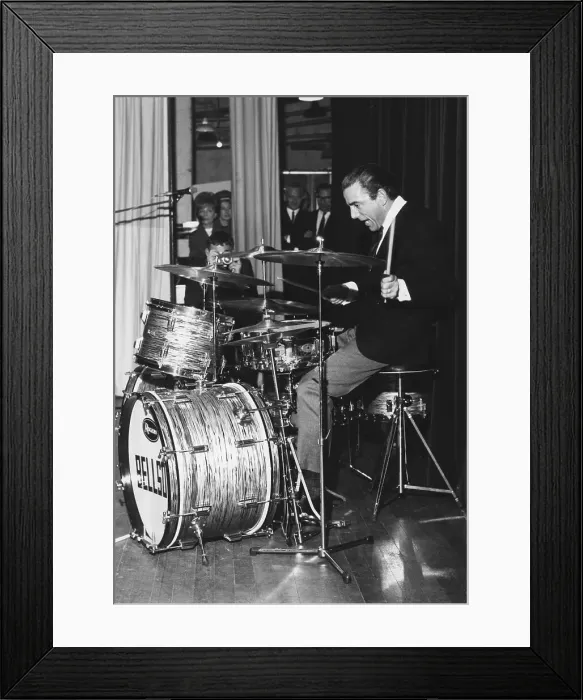 Framed Print : Louis Belson, London Drum Clinic, 1967. Creator: Brian Foskett Framed Print : Louis Belson, London Drum Clinic, 1967. Creator: Brian Foskett