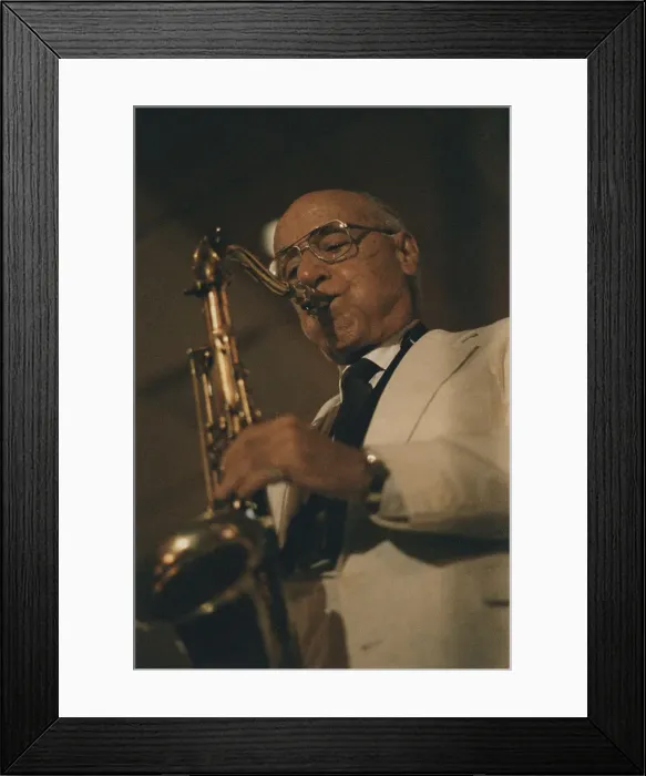 Framed Print : Flip Phillips, The March of Jazz, Clearwater Beach, Florida, 1997. Creator: Brian Foskett Framed Print : Flip Phillips, The March of Jazz, Clearwater Beach, Florida, 1997. Creator: Brian Foskett