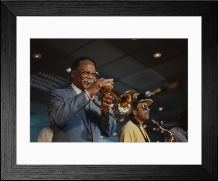 Framed Print : Clark Terry, Jazz Inn Party, Nordwijk, Netherlands, 1989. Creator: Brian Foskett