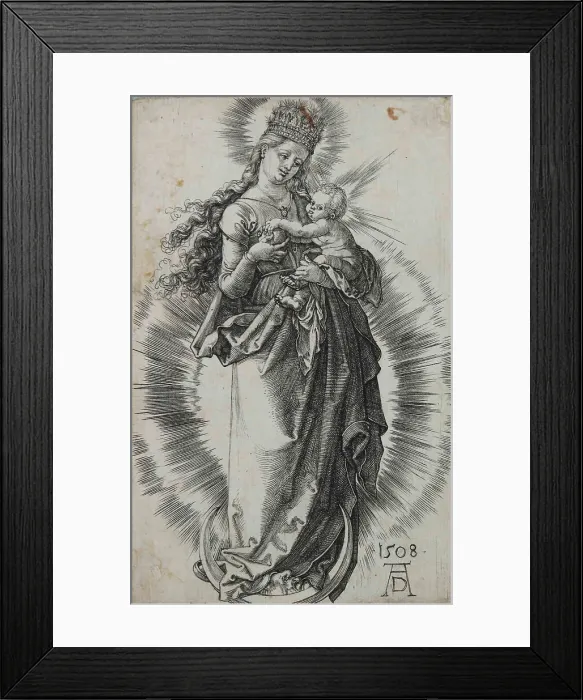 Framed Print : Crowned Madonna, 1508. Creator: Dürer; Albrecht (1471-1528) Framed Print : Crowned Madonna, 1508. Creator: Dürer; Albrecht (1471-1528)