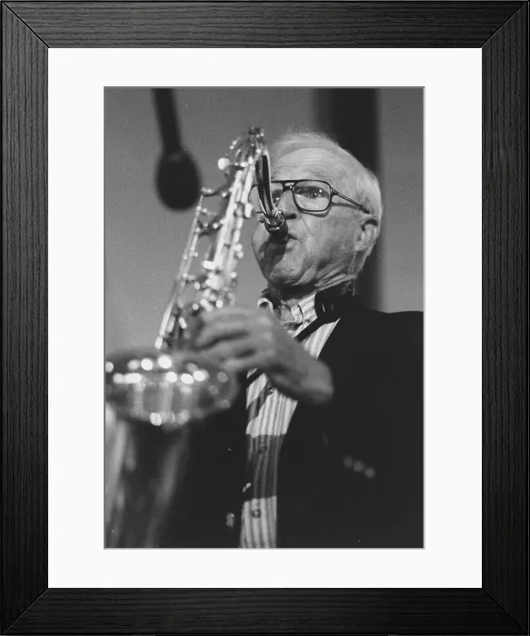 Framed Print : Jerry Jerome, The March of Jazz, Clearwater Beach, Florida, 1997. Creator: Brian Foskett Framed Print : Jerry Jerome, The March of Jazz, Clearwater Beach, Florida, 1997. Creator: Brian Foskett