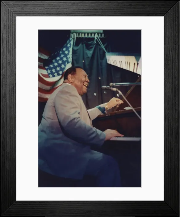 Framed Print : Jay McShann, Edinburgh Jazz Festival, Scotland, 1987. Creator: Brian Foskett Framed Print : Jay McShann, Edinburgh Jazz Festival, Scotland, 1987. Creator: Brian Foskett