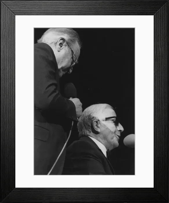 Framed Print : George Shearing, David Jacobs, Barbican, London, 1996. Creator: Brian Foskett Framed Print : George Shearing, David Jacobs, Barbican, London, 1996. Creator: Brian Foskett