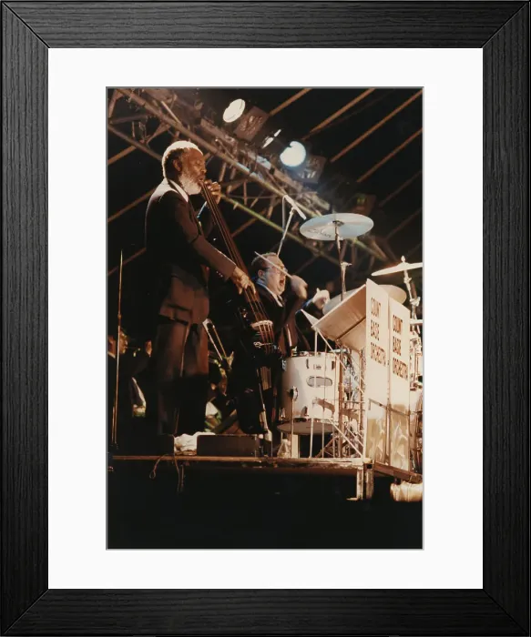 Framed Print : Cleveland Eaton, Duffy Jackson, Count Basie Orchestra, Northampton, England, 1989. Creator: Brian Foskett Framed Print : Cleveland Eaton, Duffy Jackson, Count Basie Orchestra, Northampton, England, 1989. Creator: Brian Foskett