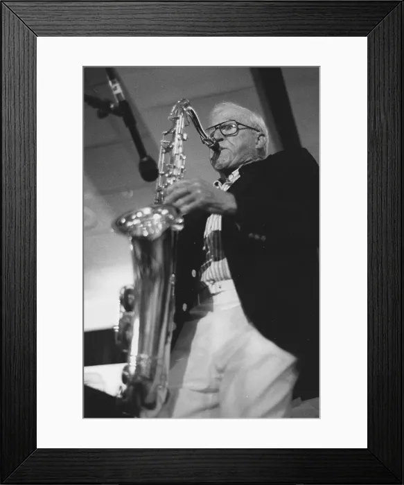 Framed Print : Jerry Jerome, The March of Jazz, Clearwater Beach, Florida, 1997. Creator: Brian Foskett Framed Print : Jerry Jerome, The March of Jazz, Clearwater Beach, Florida, 1997. Creator: Brian Foskett