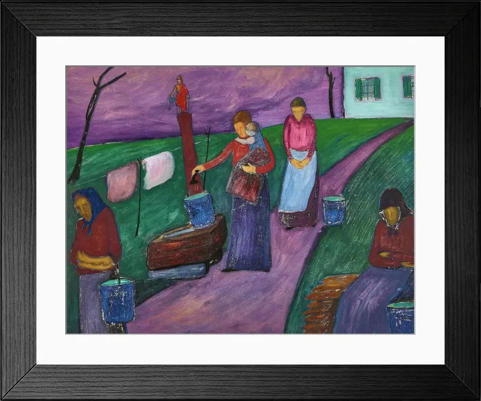 Framed Print : Women at the Spring. Creator: Werefkin; Marianne; von (1860-1938) Framed Print : Women at the Spring. Creator: Werefkin; Marianne; von (1860-1938)