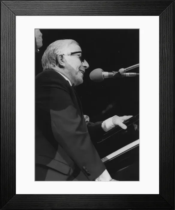 Framed Print : George Shearing, David Jacobs, Barbican, London, 1996. Creator: Brian Foskett Framed Print : George Shearing, David Jacobs, Barbican, London, 1996. Creator: Brian Foskett