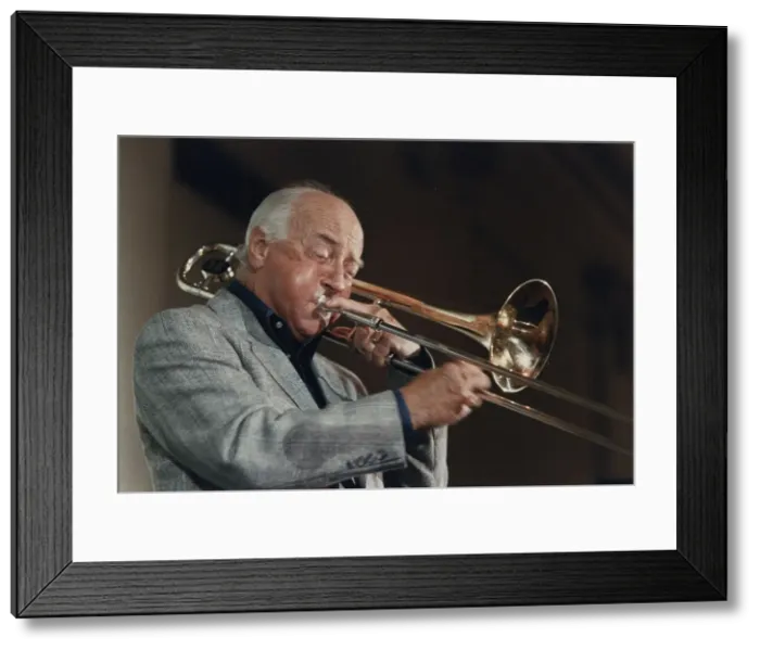 Framed Print : George Chisholm, Edinburgh Jazz Festival, 1986. Creator: Brian Foskett Framed Print : George Chisholm, Edinburgh Jazz Festival, 1986. Creator: Brian Foskett