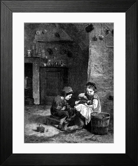 Framed Print : The Patient, by P. E. Frere, in the International Exhibition, 1871. Creator: Unknown Framed Print : The Patient, by P. E. Frere, in the International Exhibition, 1871. Creator: Unknown
