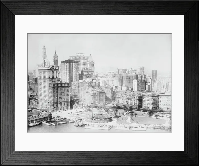 Framed Print : N.Y.C. from Army plane, between c1915 and c1920. Creator: Bain News Service Framed Print : N.Y.C. from Army plane, between c1915 and c1920. Creator: Bain News Service